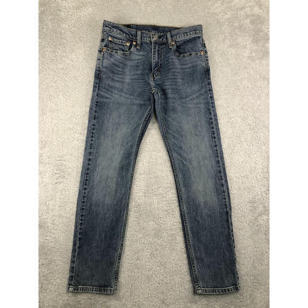 Levis 502 Jeans Mens 29x28 (Tag 29x30) Taper Fit Blue Denim